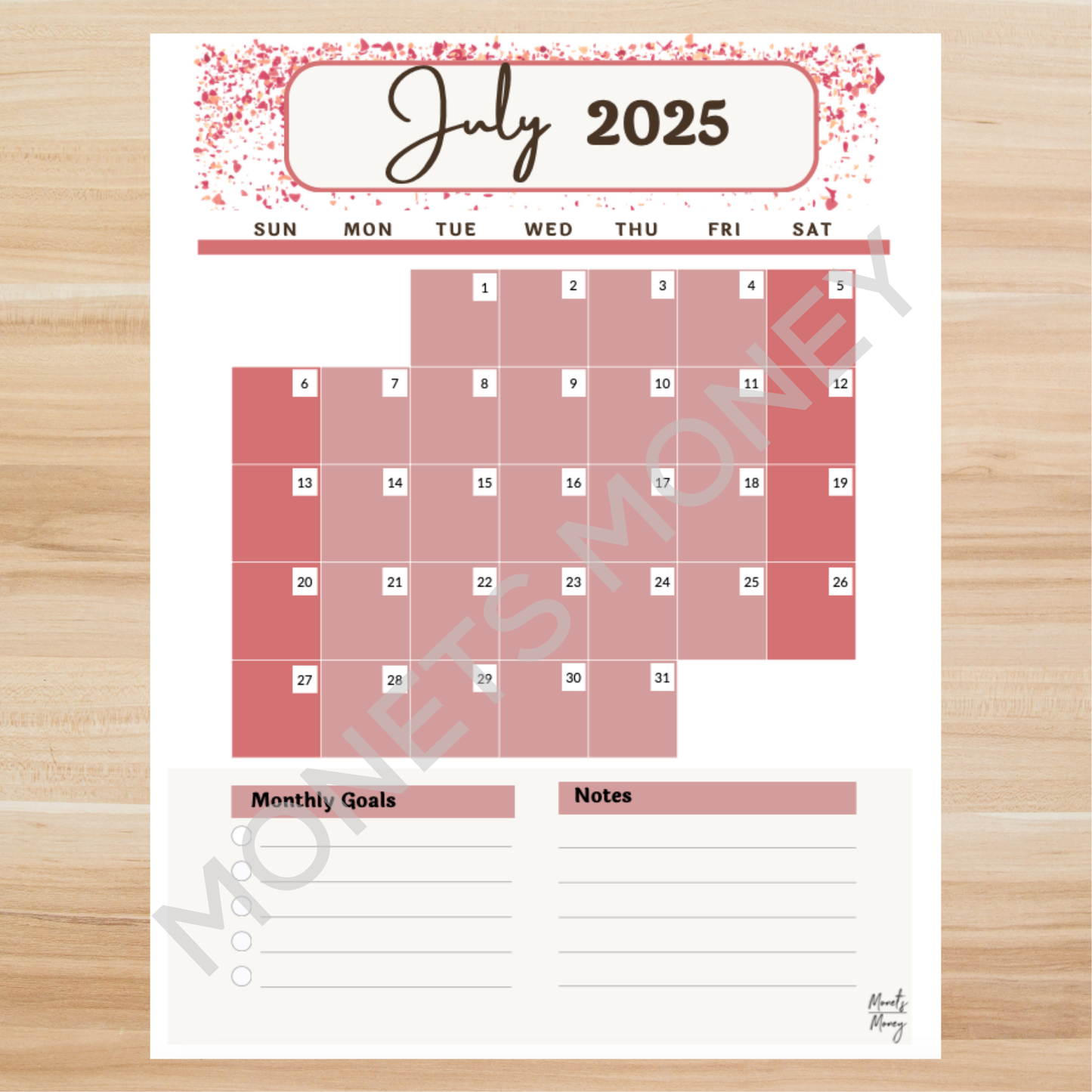 2025 July Budget Planner Kit | Budget Planner Printable