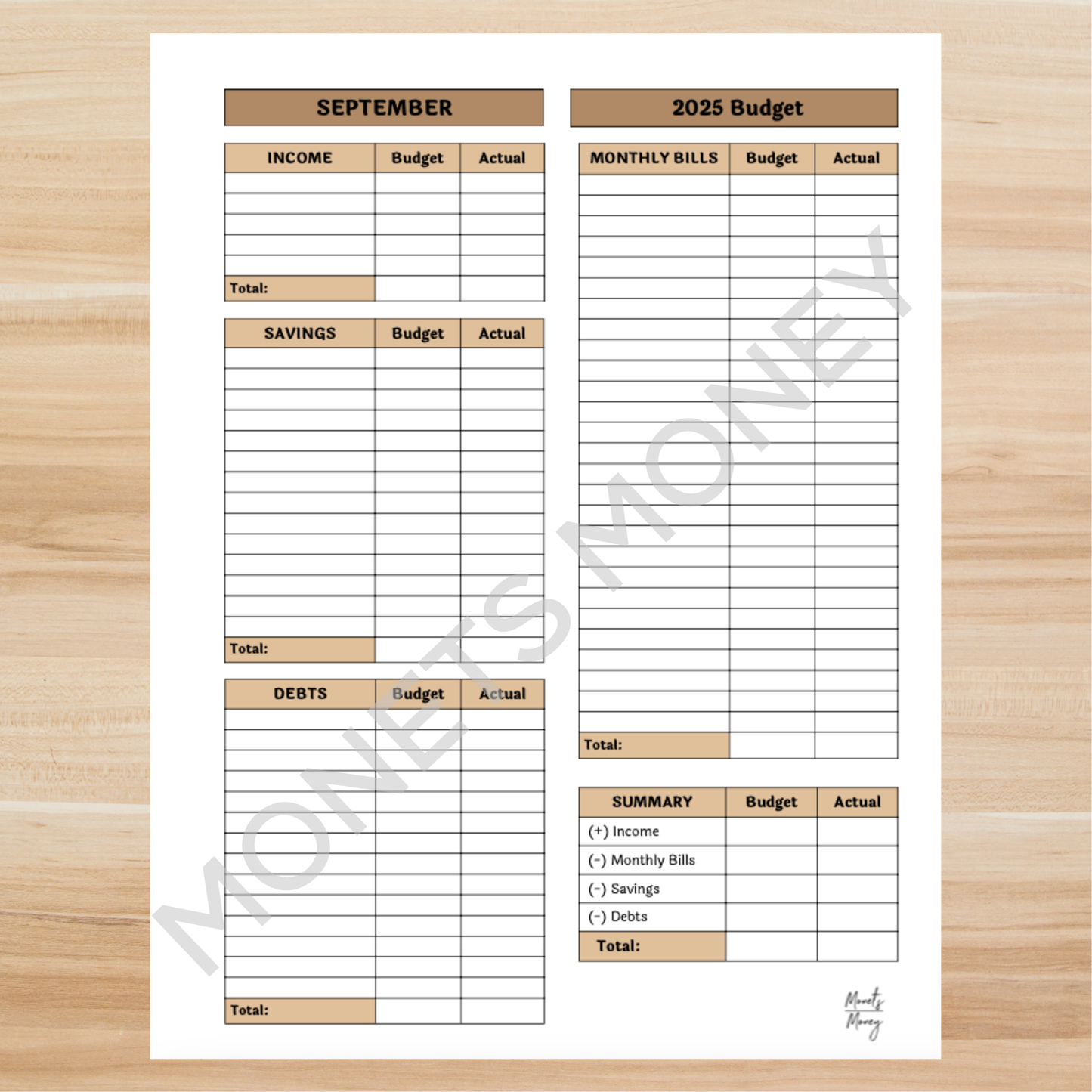 2025 September Budget Planner Kit | Budget Planner Printable