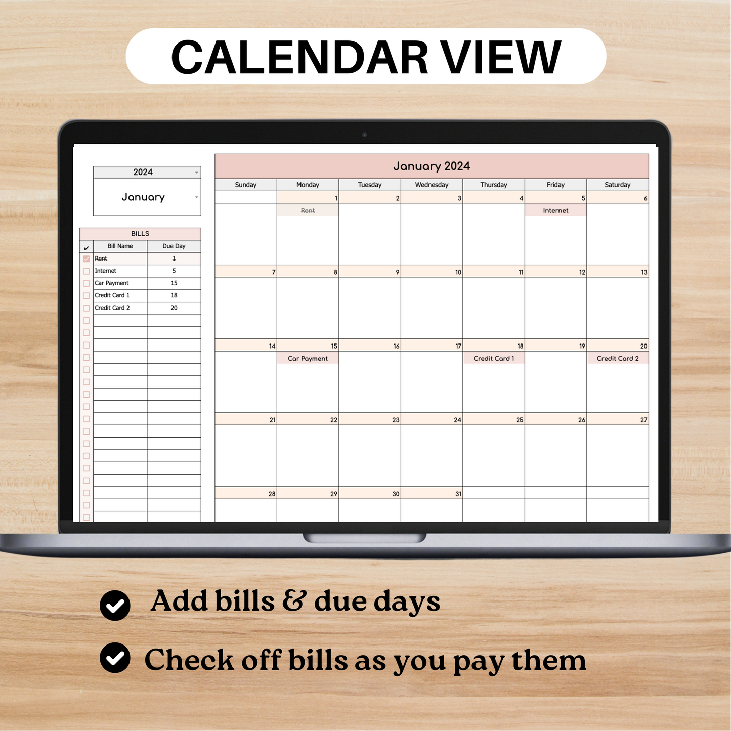 Budget by Month Template | Budget Spreadsheet