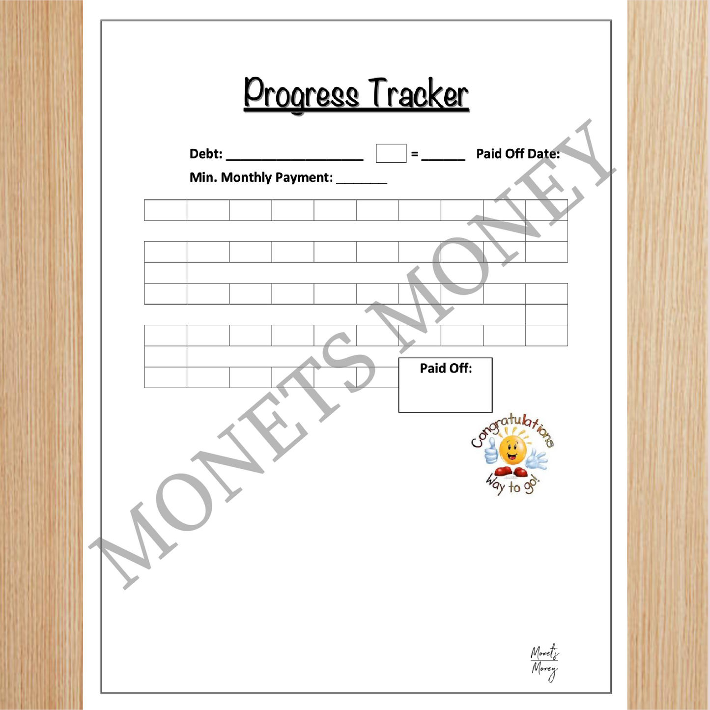 Debt Progress Tracker | Debt Payoff Tracker