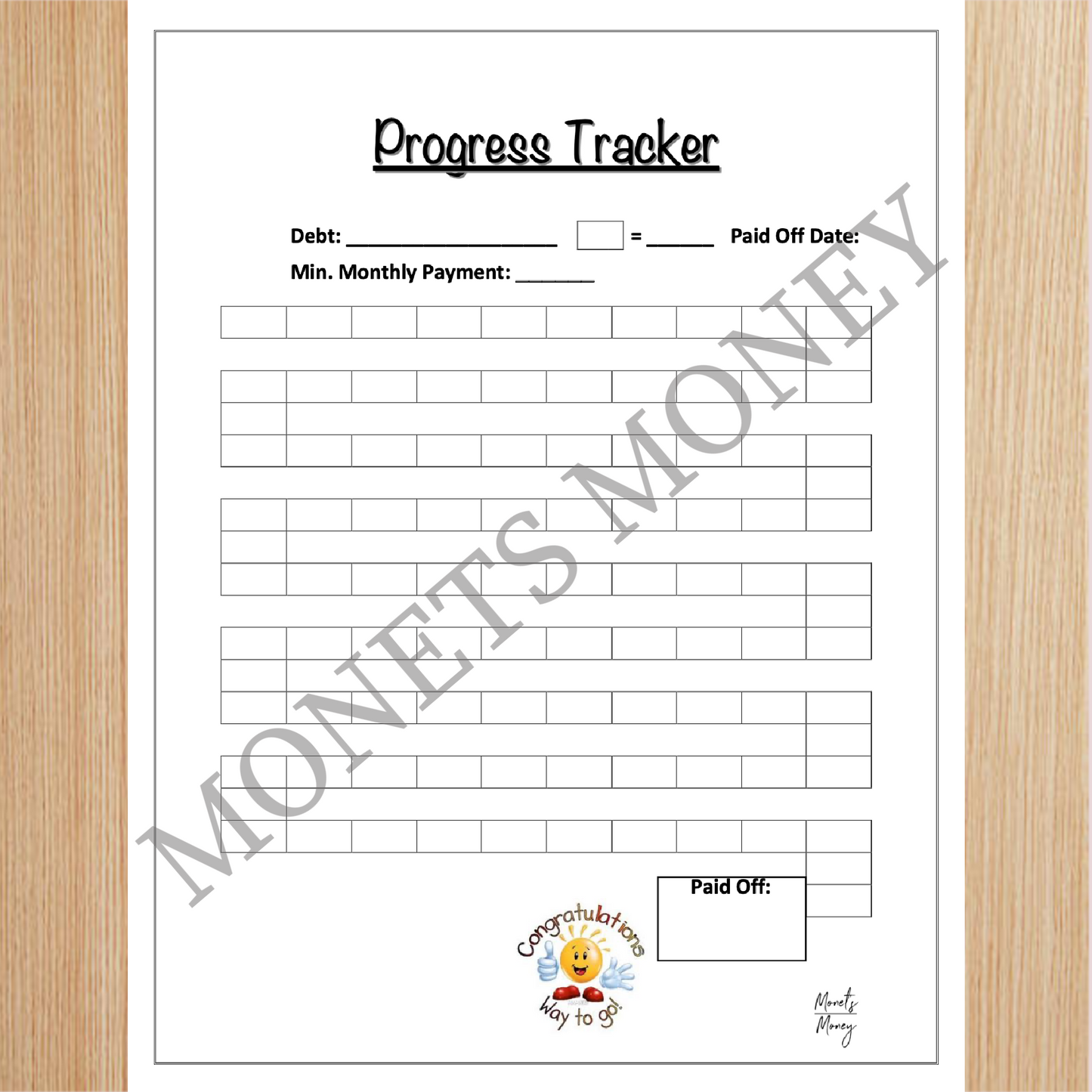 Debt Progress Tracker | Debt Payoff Tracker