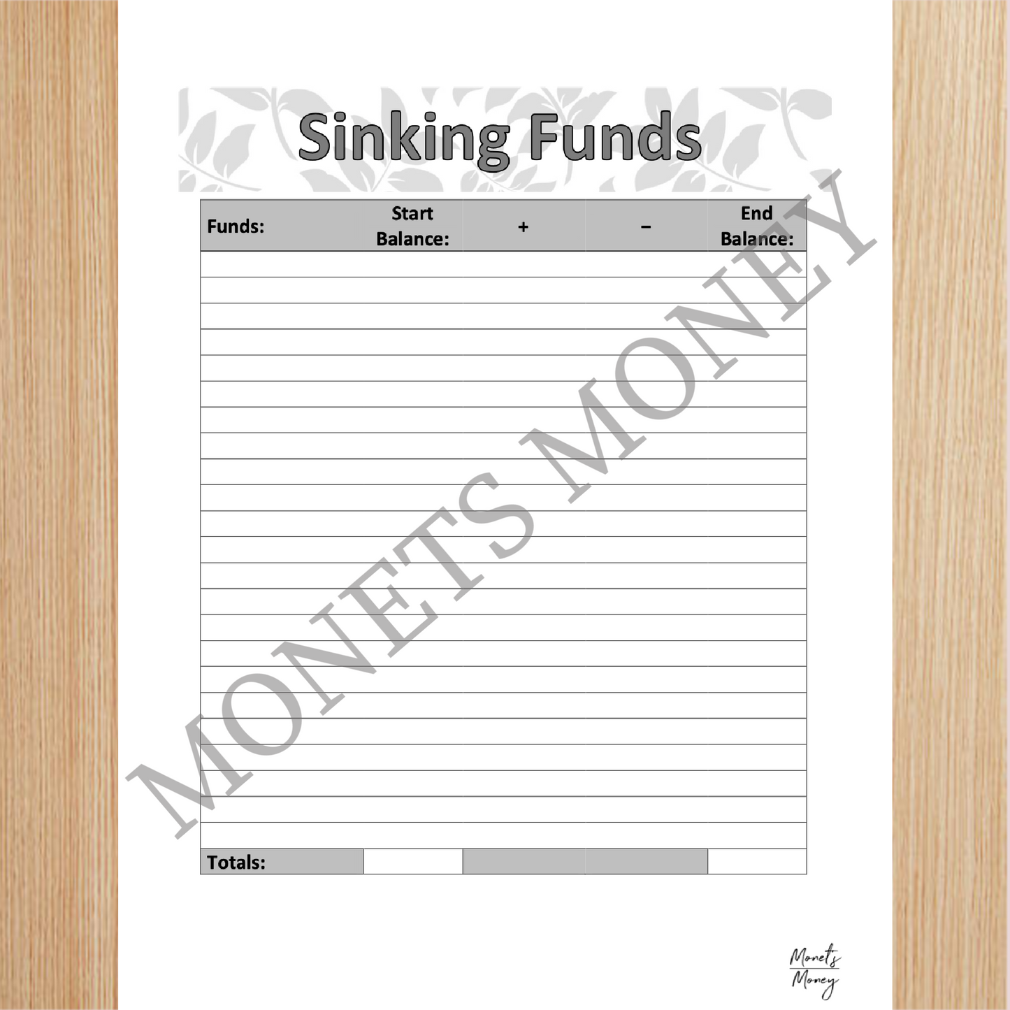 Sinking Funds Tracker | Savings Tracker