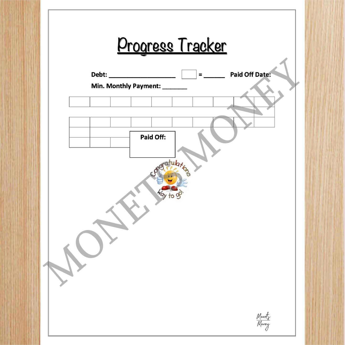 Debt Progress Tracker | Debt Payoff Tracker