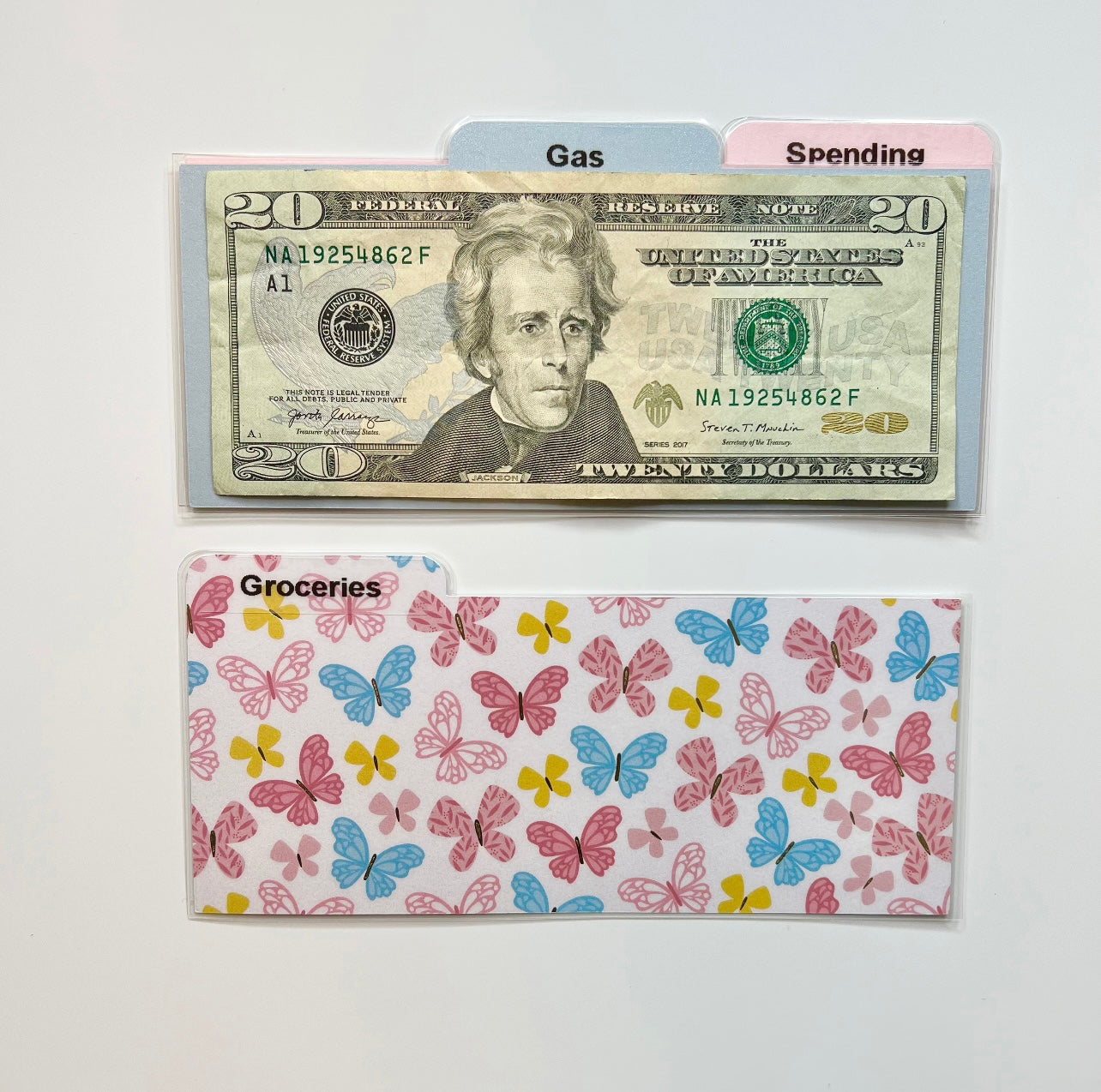 Laminated Cash Divider | Set of 3 | Butterflies
