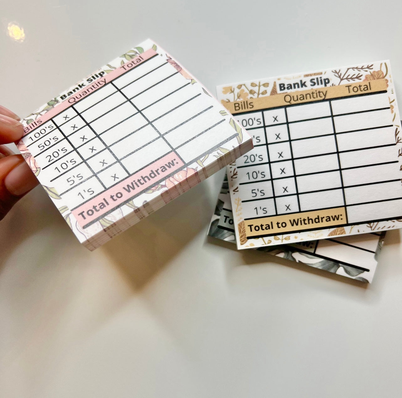 POST-IT Notes Bank Slip | Cash Breakdown Teller | Sticky Notes