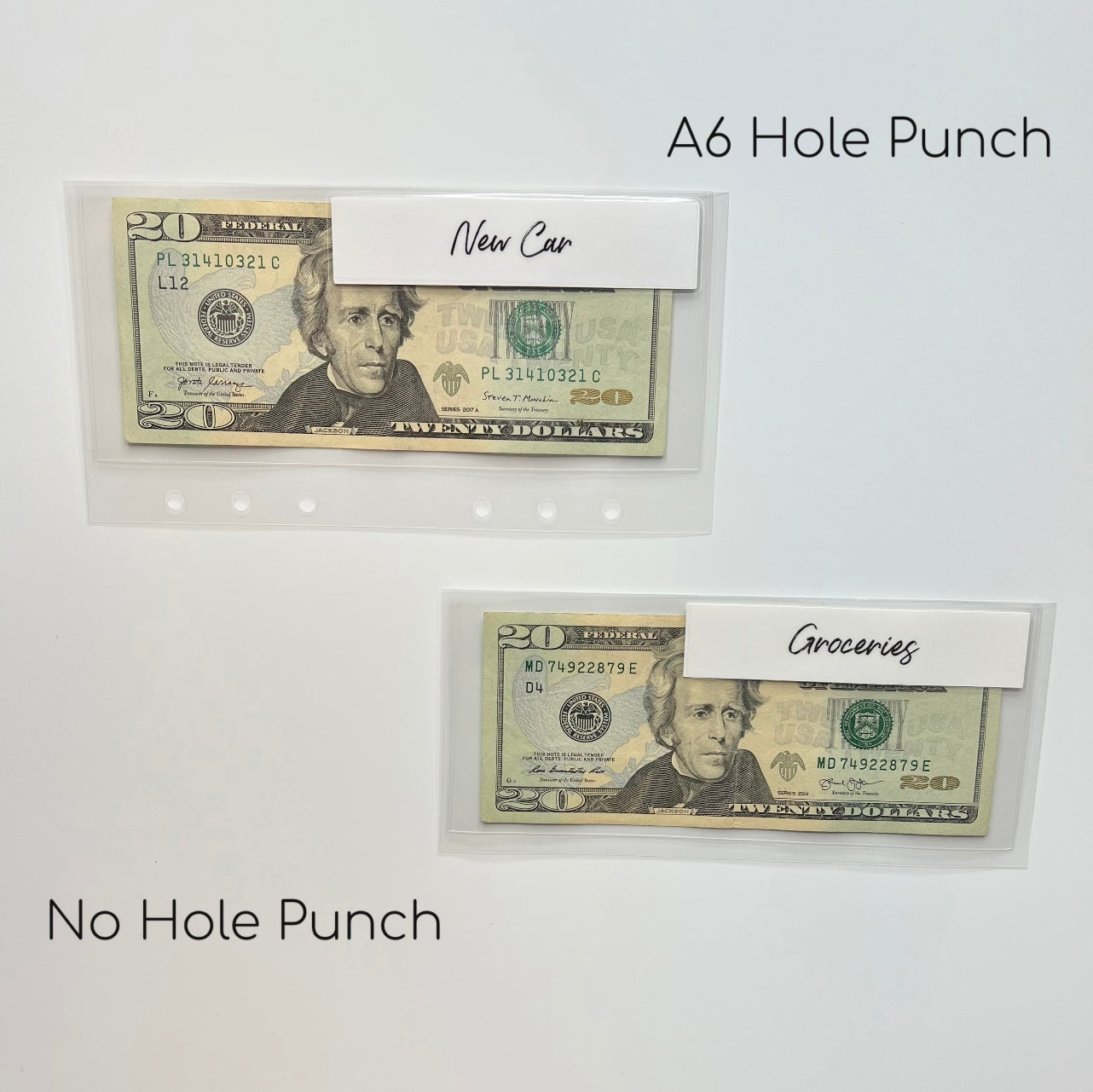 Laminated Clear Cash Envelopes | Custom Cash Envelopes | A6 Size