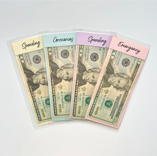 Pastel Laminated Cash Envelopes | Custom Cash Envelopes | A6 Size