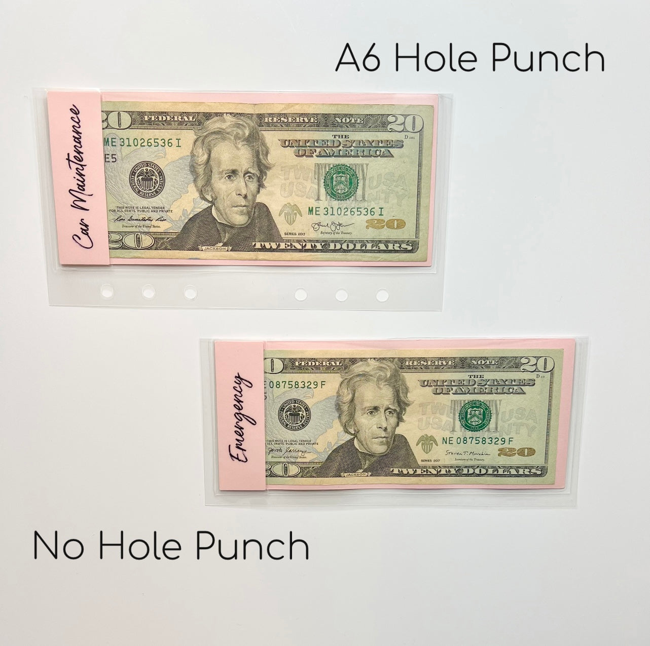 Pastel Laminated Cash Envelopes | Custom Cash Envelopes | A6 Size