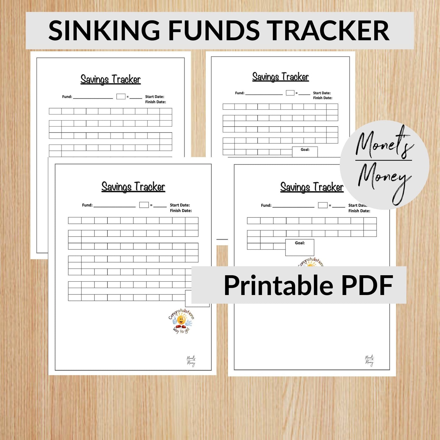 Sinking Funds Progress Tracker | Savings Tracker
