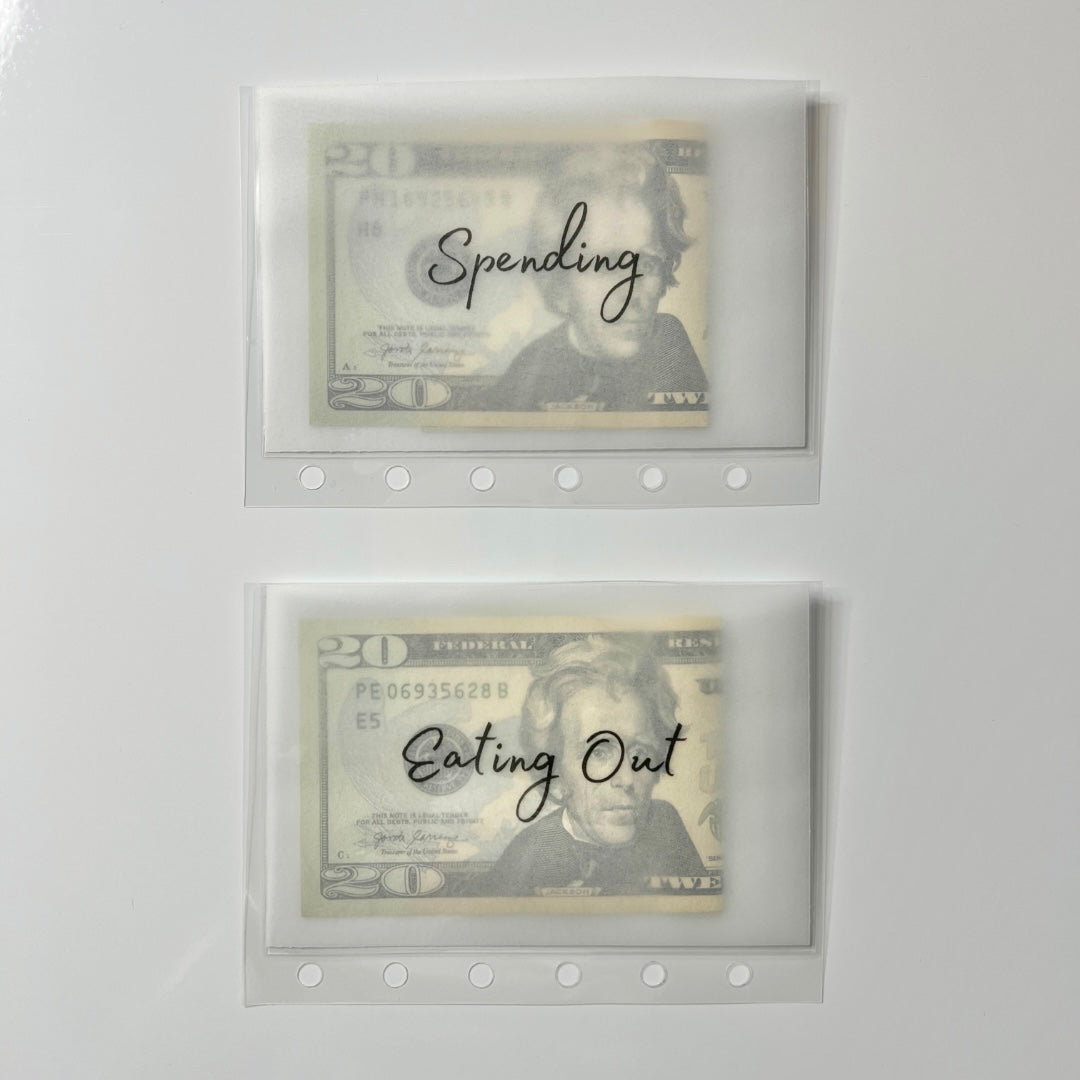 A7 Vellum Cash Envelopes | Laminated Mini Cash Envelopes | Custom Cash Envelopes