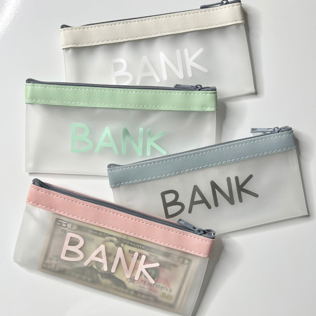 Bank Bag | Zipper Money Pouch | Money Bag