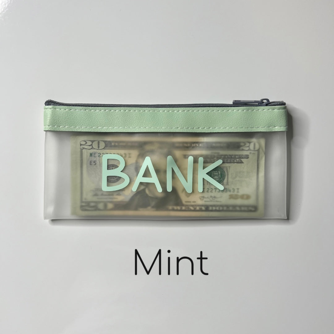 Bank Bag | Zipper Money Pouch | Money Bag