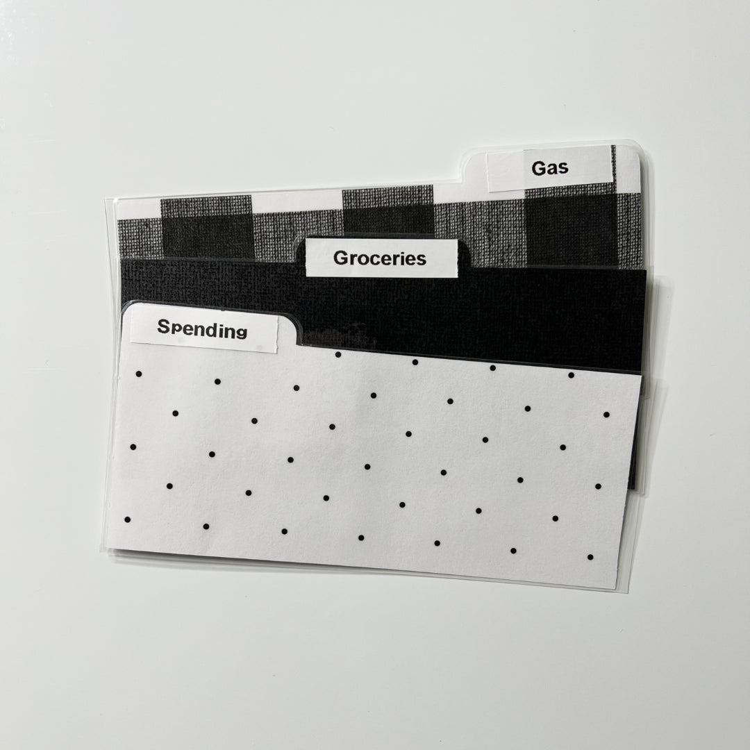 Laminated Cash Divider | Set of 3 | Black & White