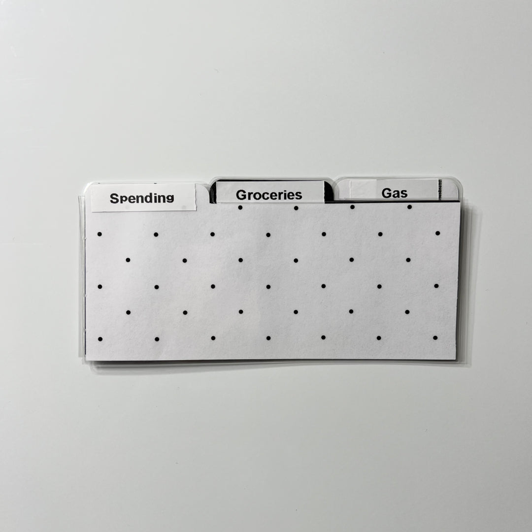 Laminated Cash Divider | Set of 3 | Black & White