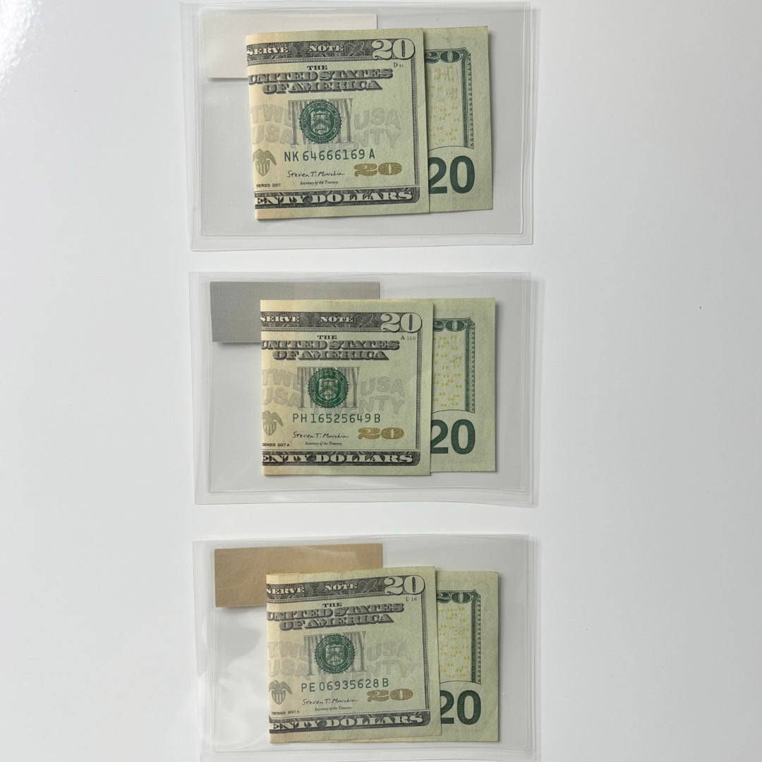 A7 Clear Cash Envelopes | Laminated Mini Cash Envelopes | Custom Cash Envelopes