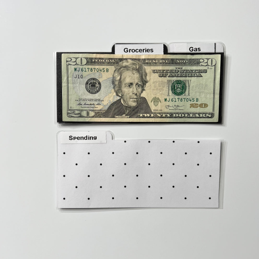 Laminated Cash Divider | Set of 3 | Black & White