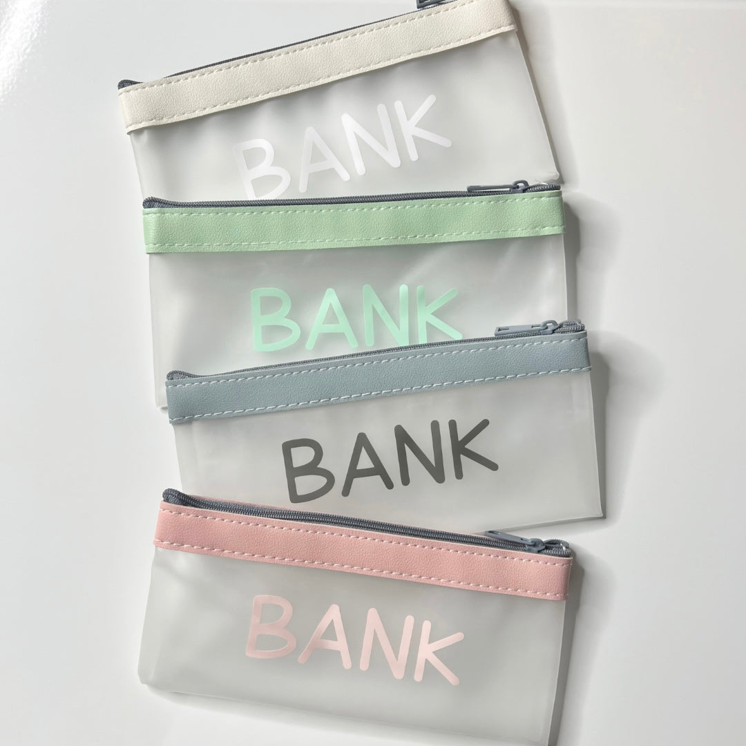 Bank Bag, Zipper Money Pouch