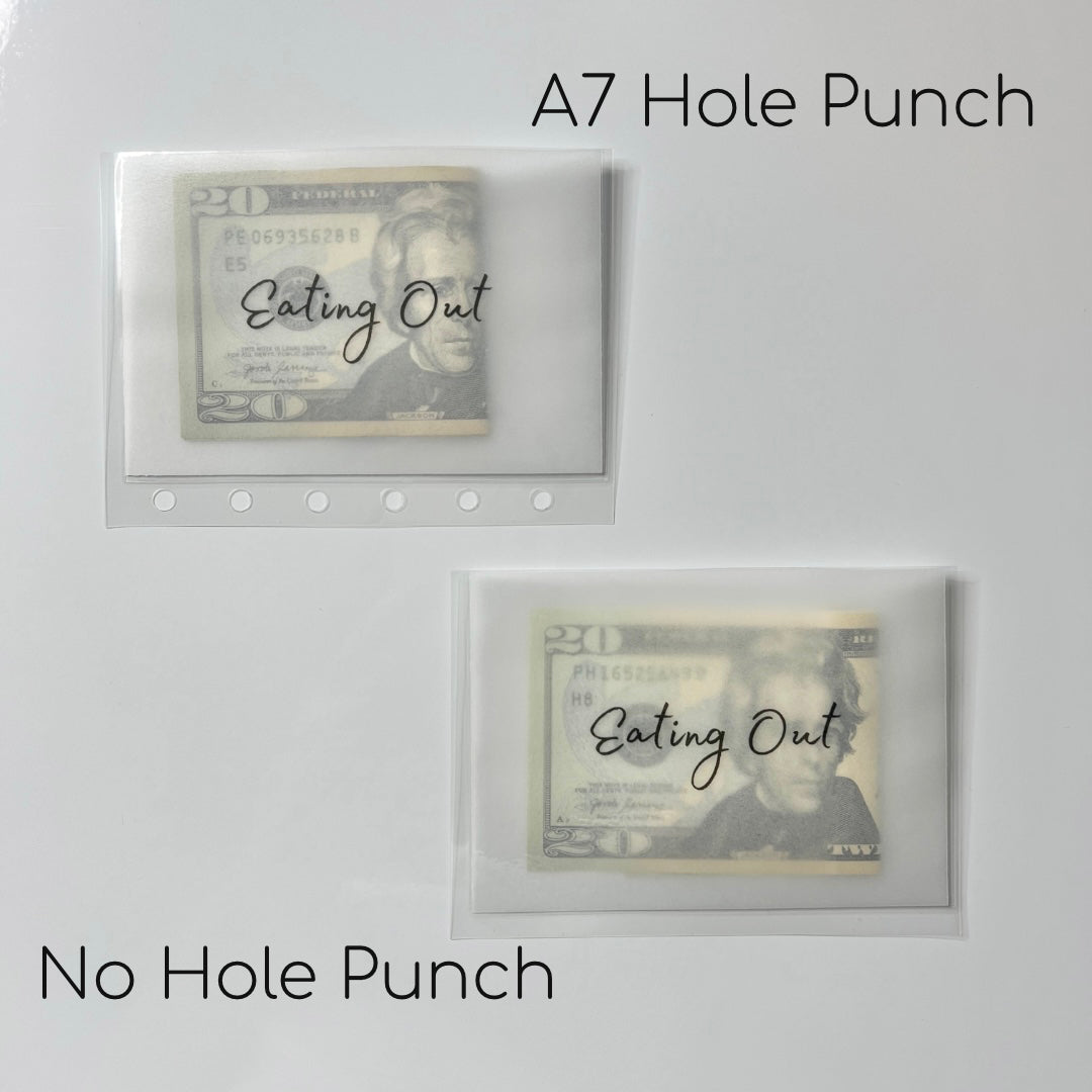 A7 Vellum Cash Envelopes | Laminated Mini Cash Envelopes | Custom Cash Envelopes