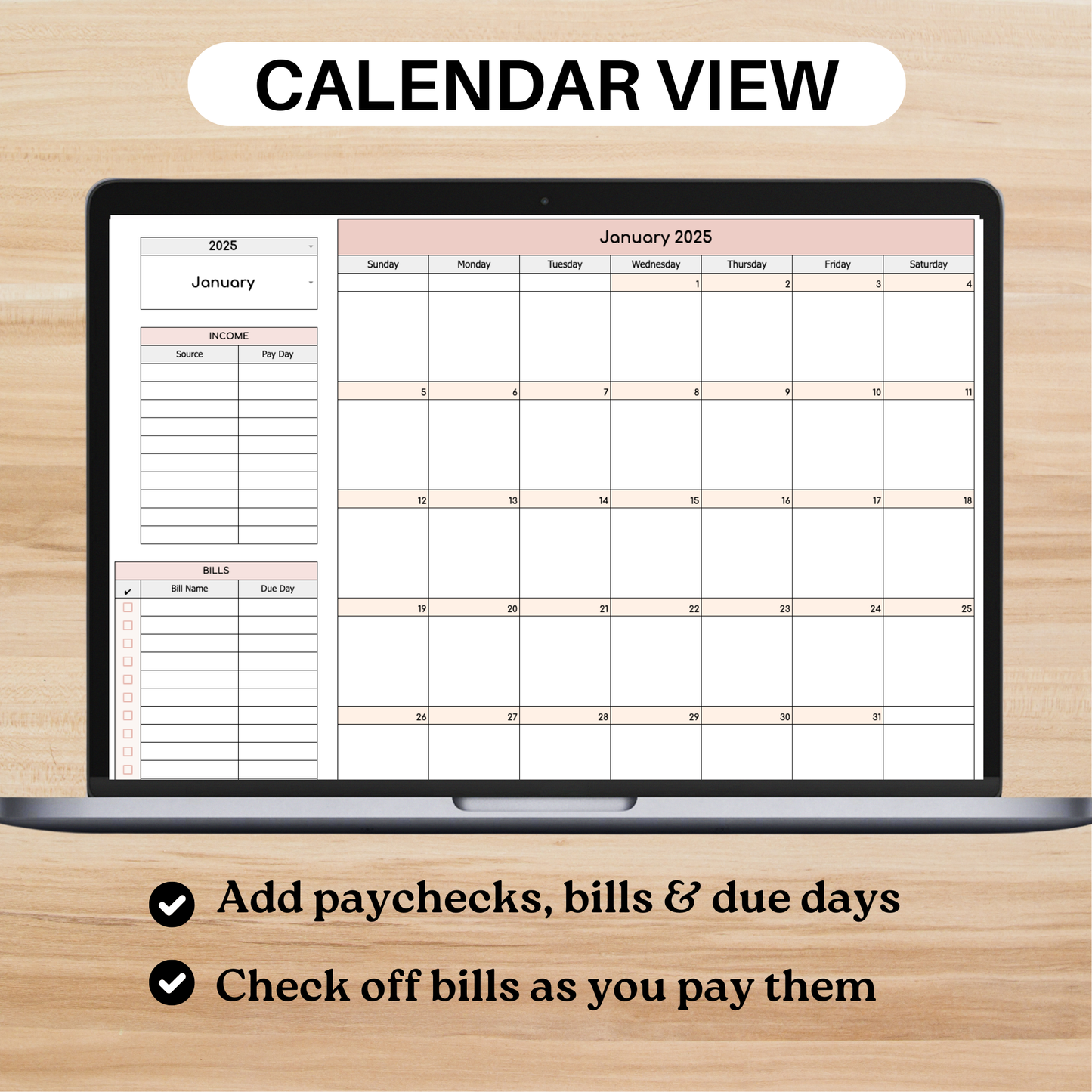 Budget by Paycheck Template | Budget Spreadsheet