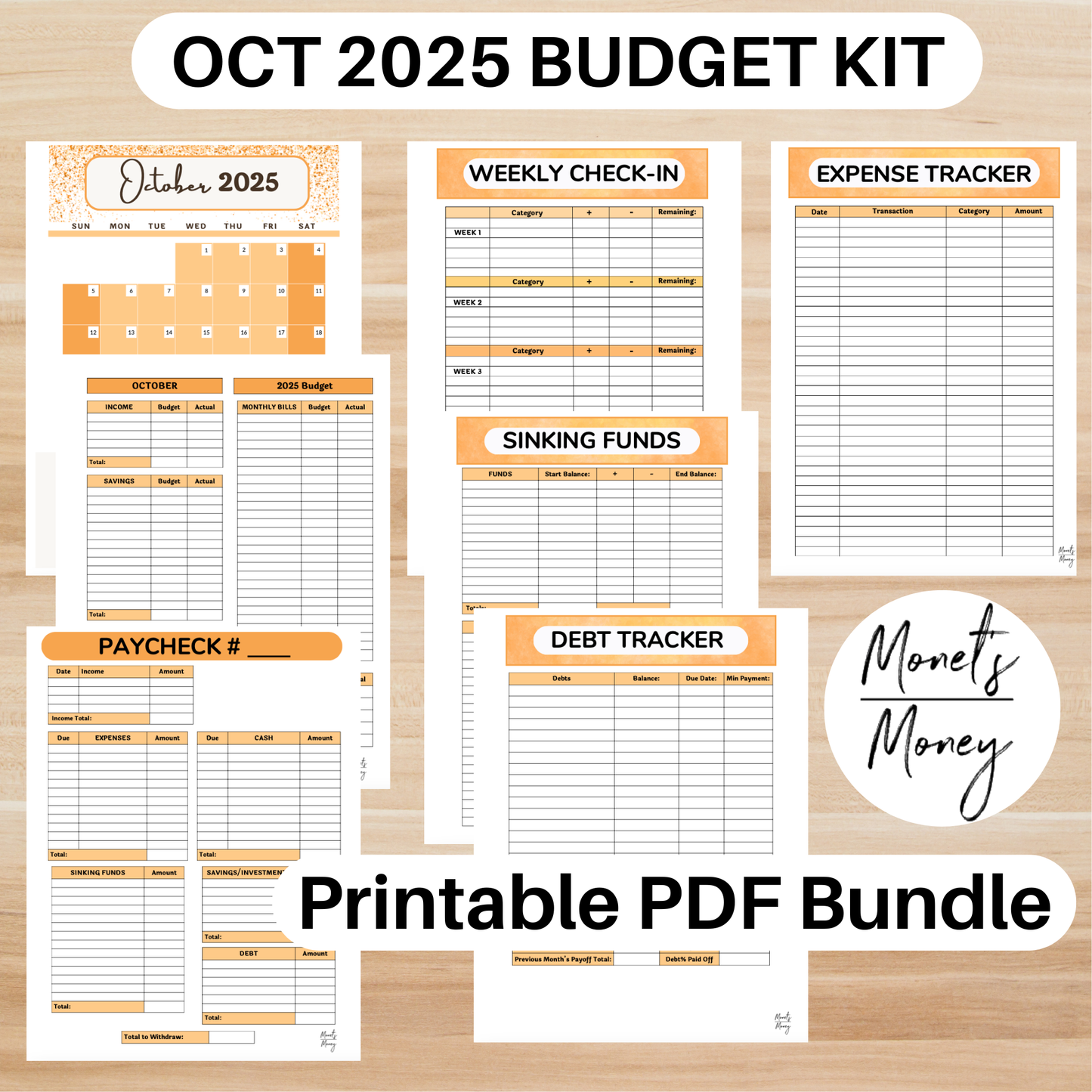 2025 October Budget Planner Kit | Budget Planner Printable