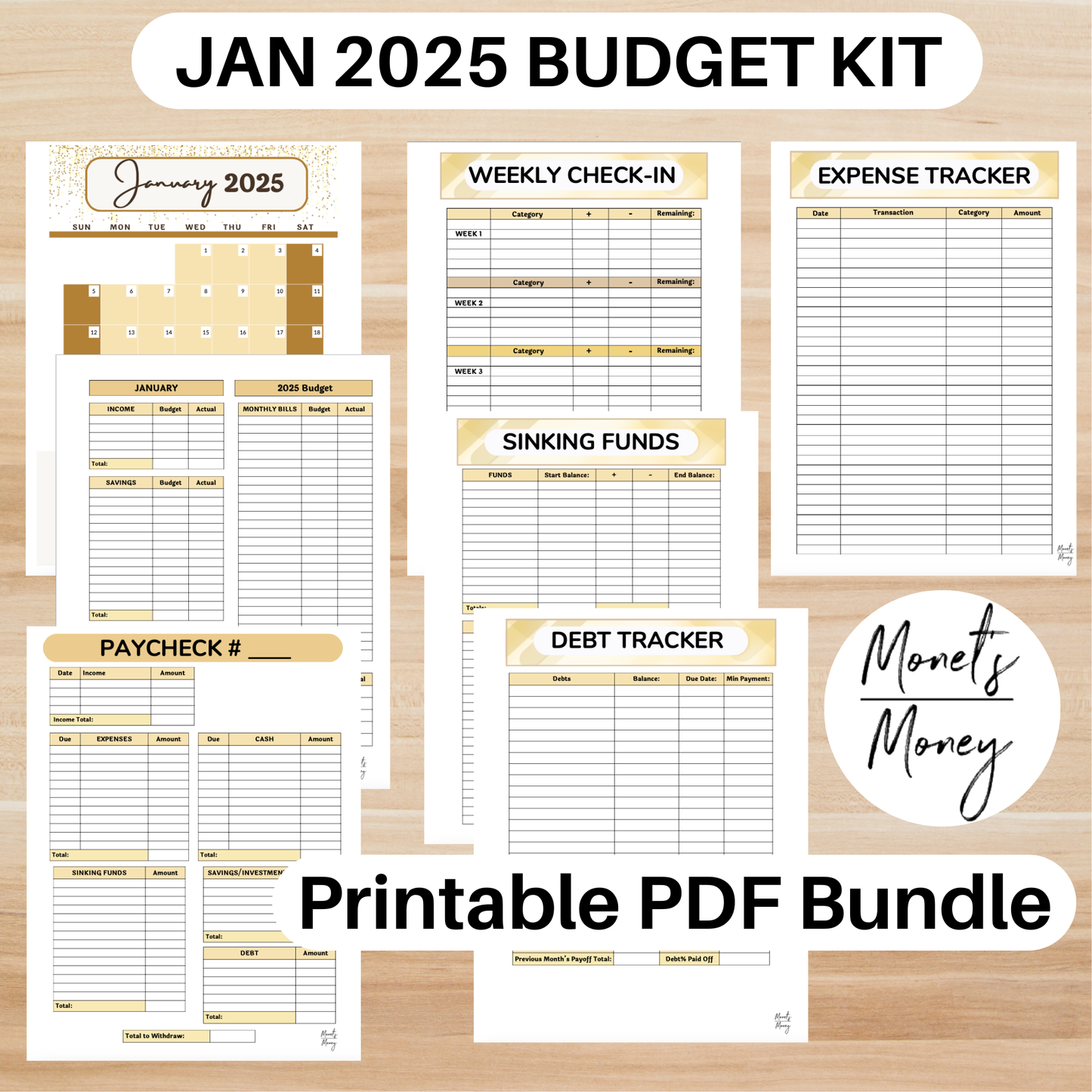 2025 January Budget Planner Kit | Budget Planner Printable