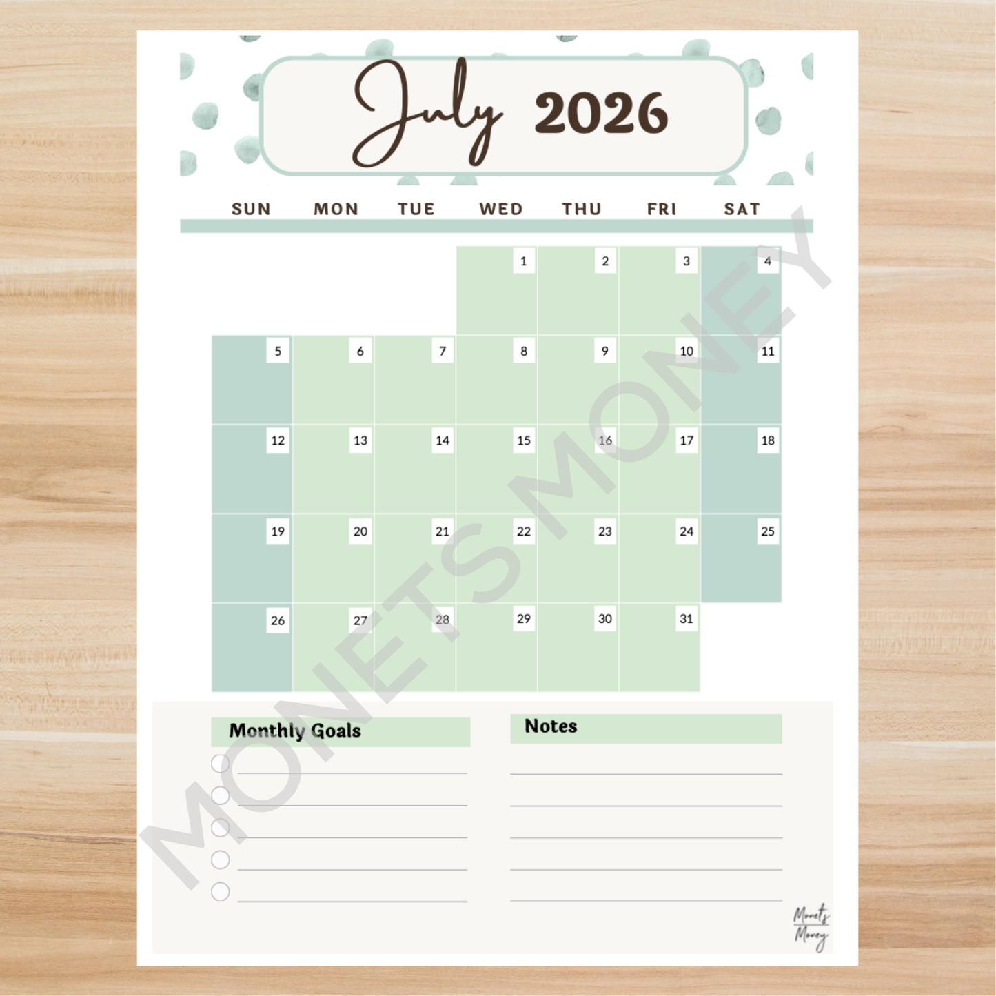 2026 July Budget Planner Kit | Budget Planner Printable