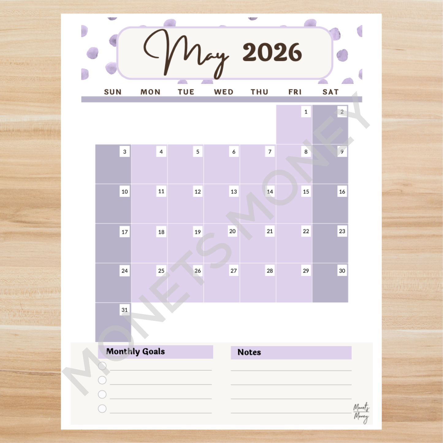 2026 May Budget Planner Kit | Budget Planner Printable