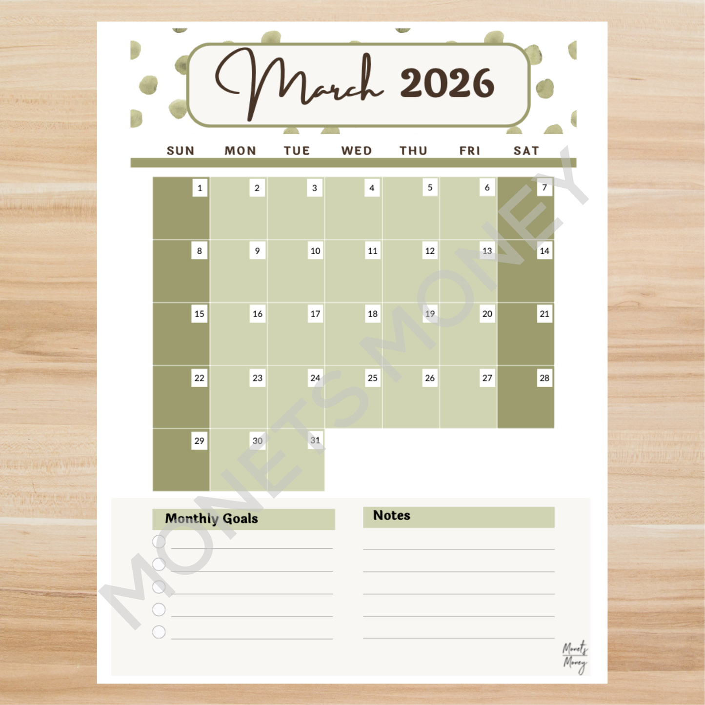 2026 March Budget Planner Kit | Budget Planner Printable