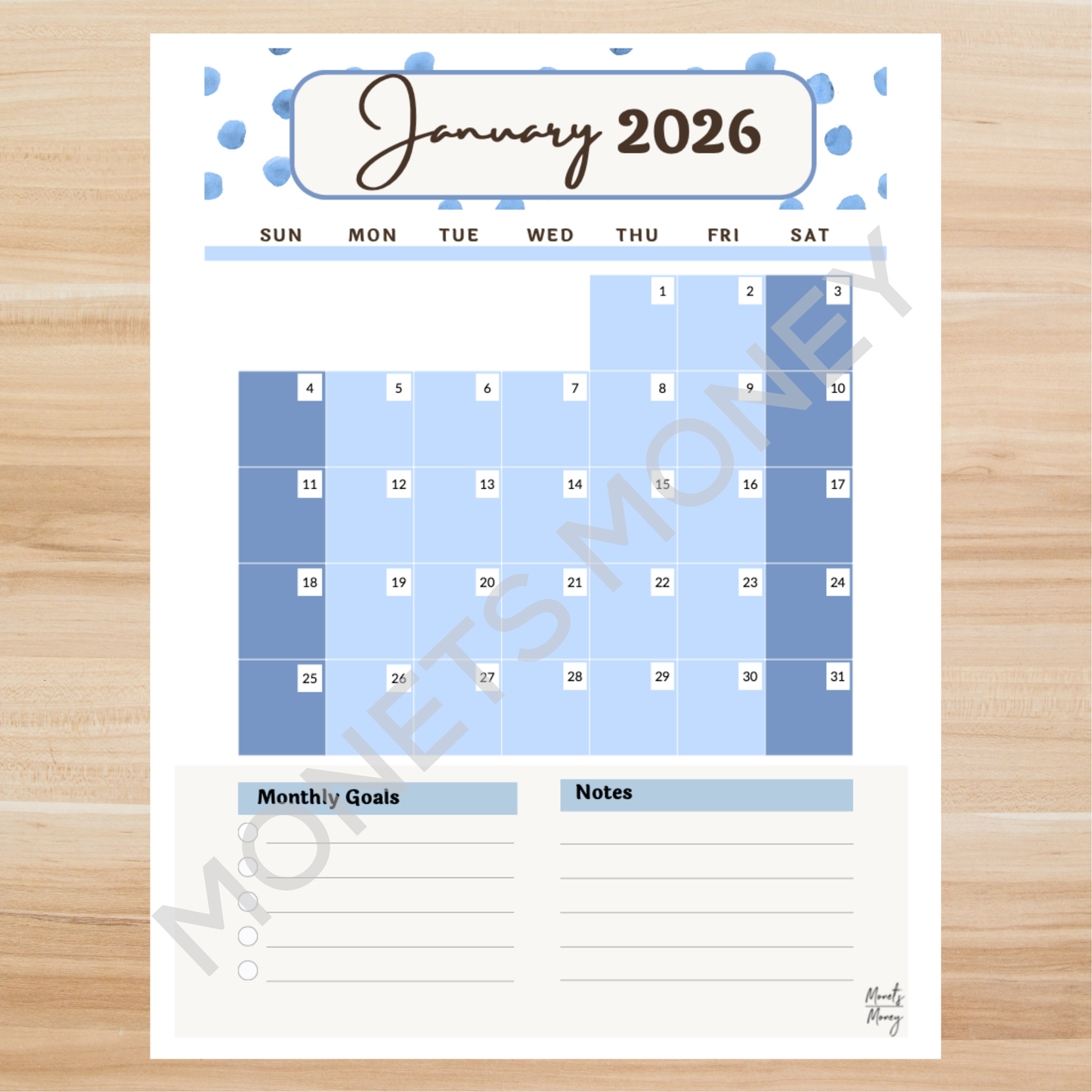 2026 January Budget Planner Kit | Budget Planner Printable