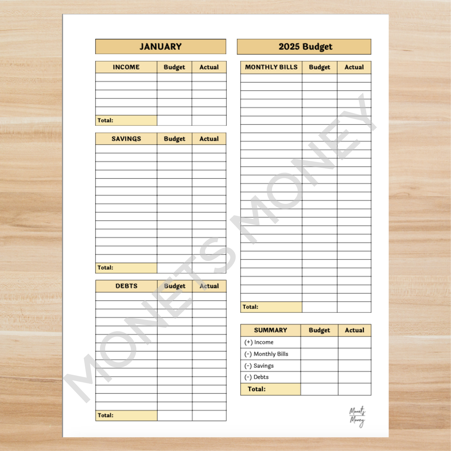 2025 January Budget Planner Kit | Budget Planner Printable