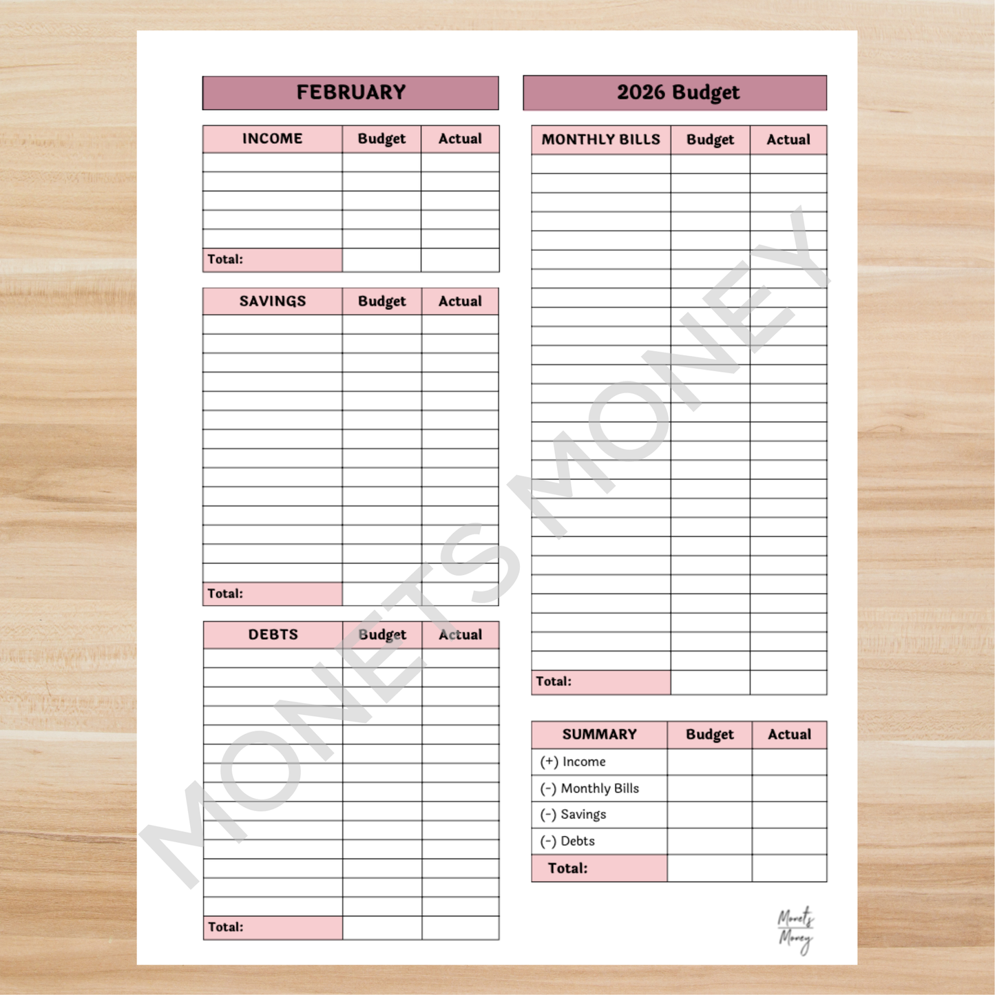 2026 February Budget Planner Kit | Budget Planner Printable