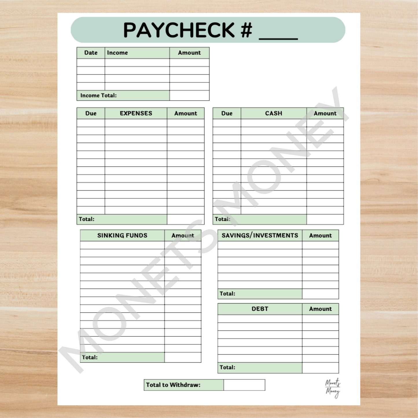 2026 July Budget Planner Kit | Budget Planner Printable