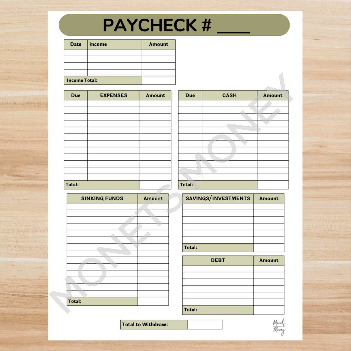 2026 March Budget Planner Kit | Budget Planner Printable