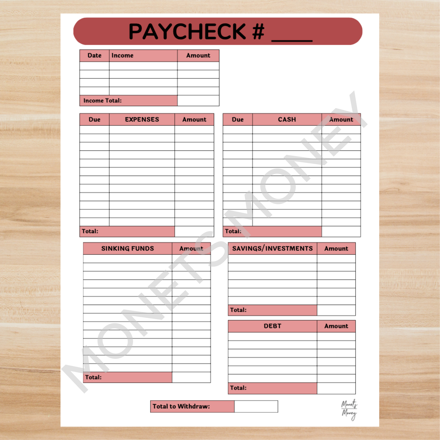 2026 December Budget Planner Kit | Budget Planner Printable