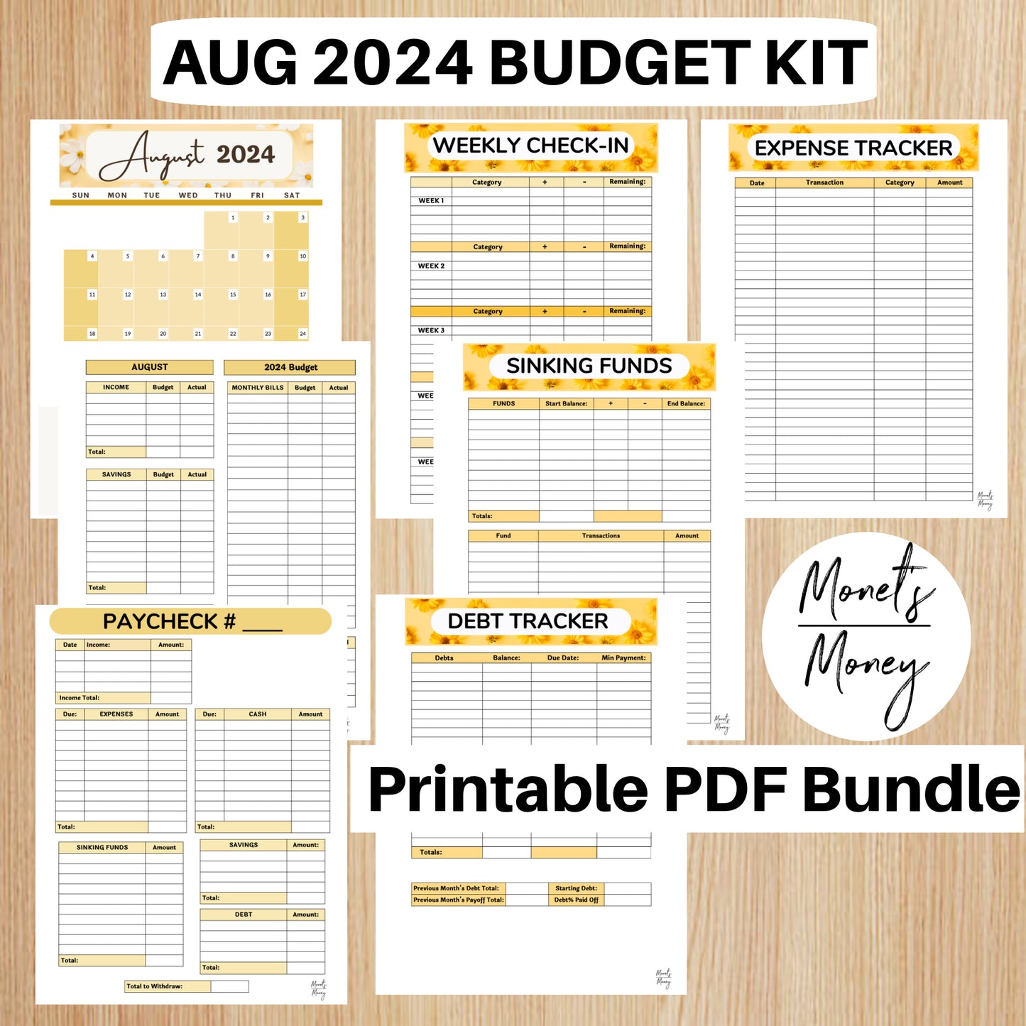 6 Month July-December 2024 Budget Planner Kit | Budget Planner Printable