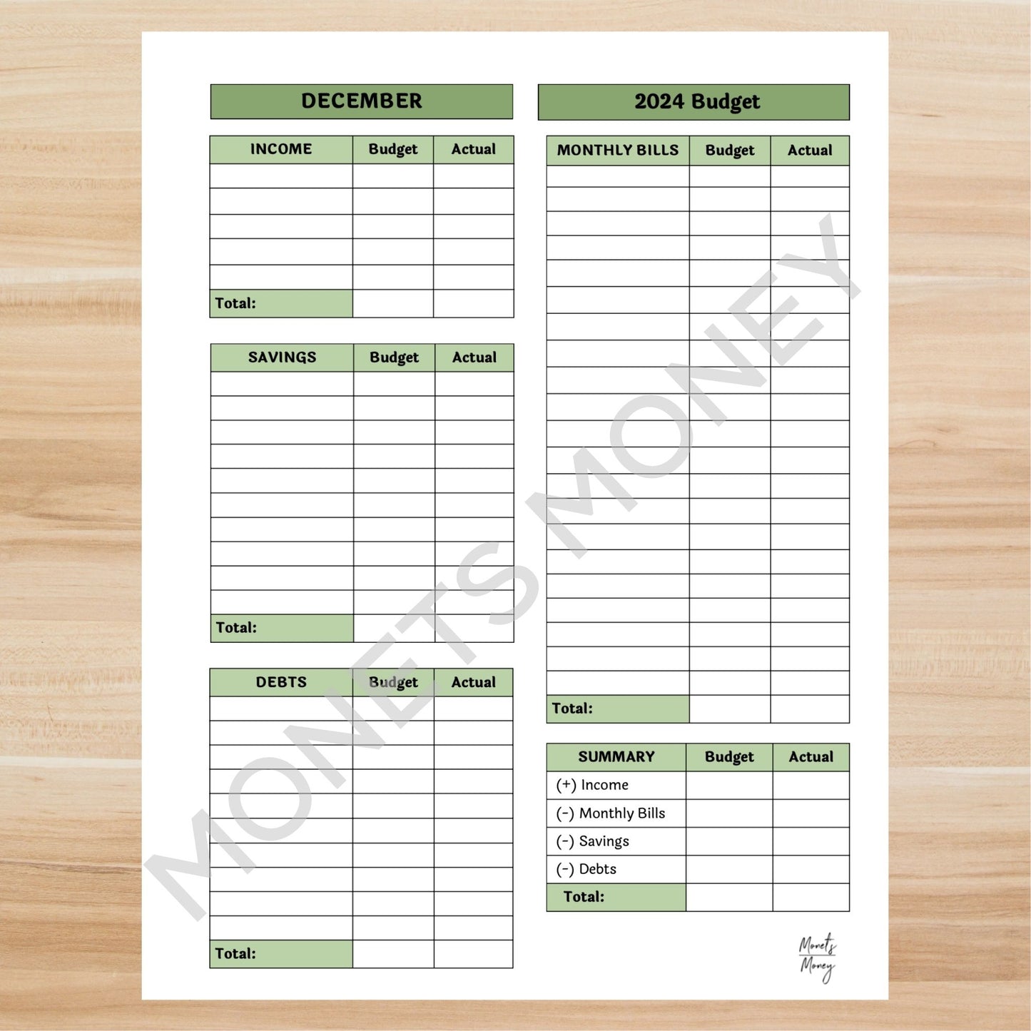 2024 December Budget Planner Kit | Budget Planner Printable