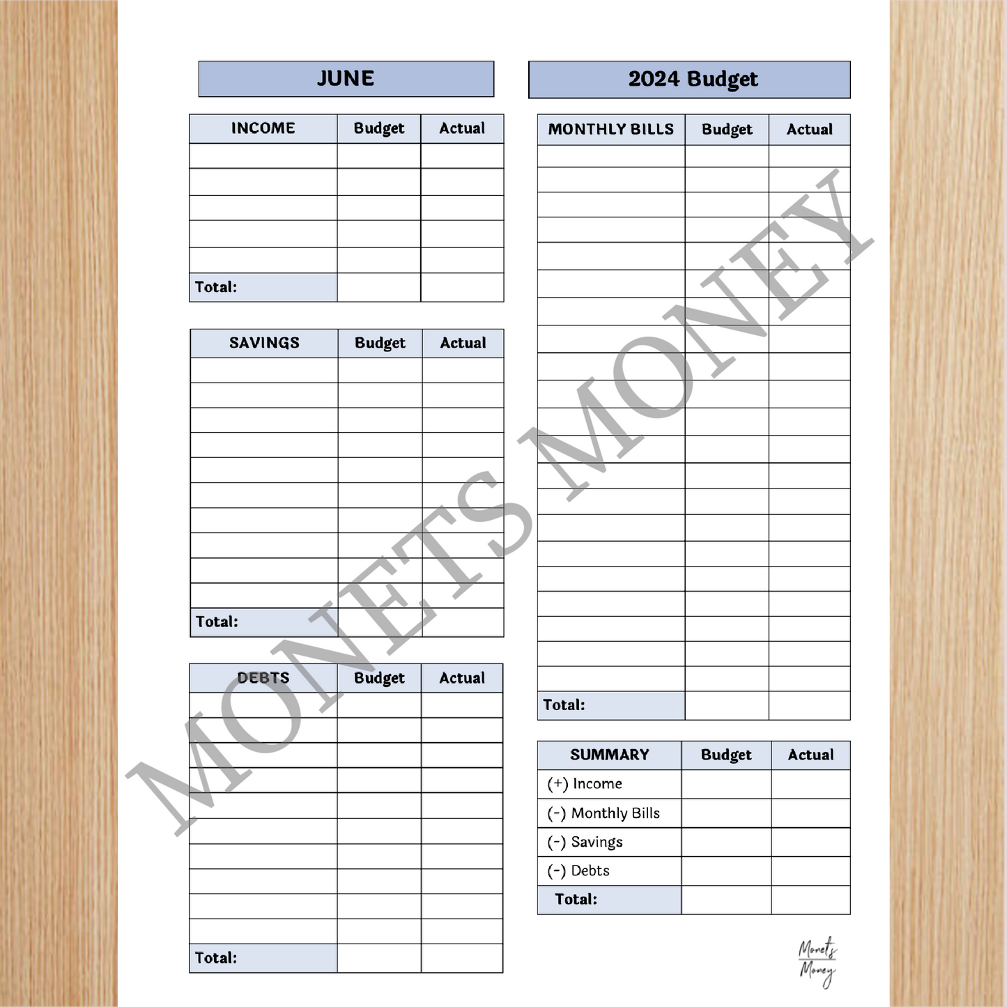 2024 June Budget Planner Kit | Budget Planner Printable