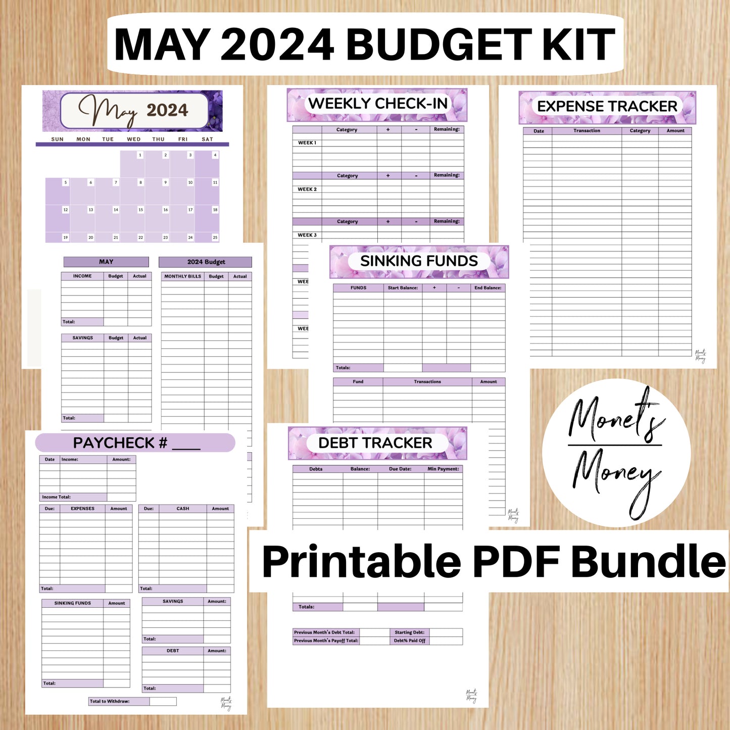 6 Month January-June 2024 Budget Planner Kit | Budget Planner Printable