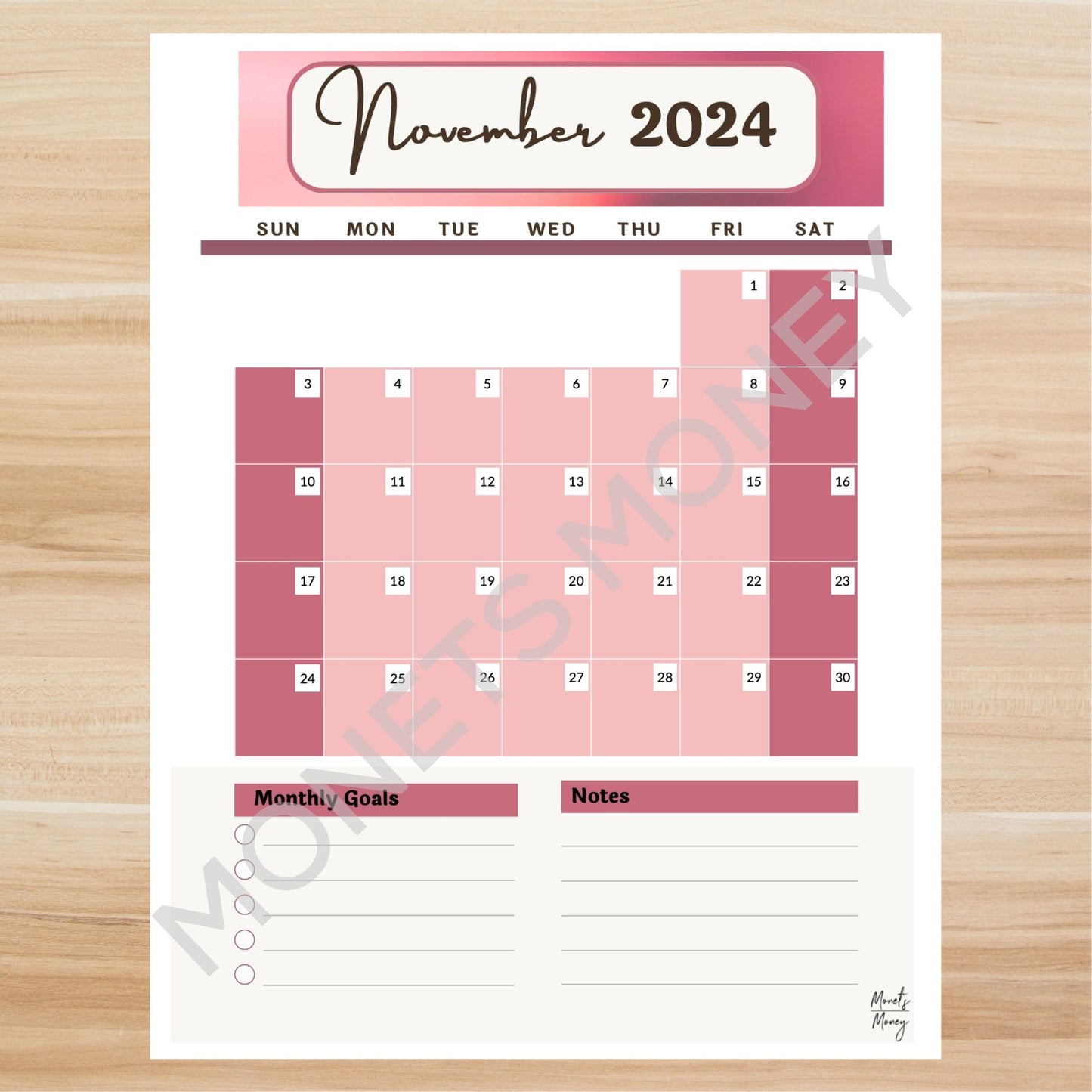 2024 November Budget Planner Kit | Budget Planner Printable