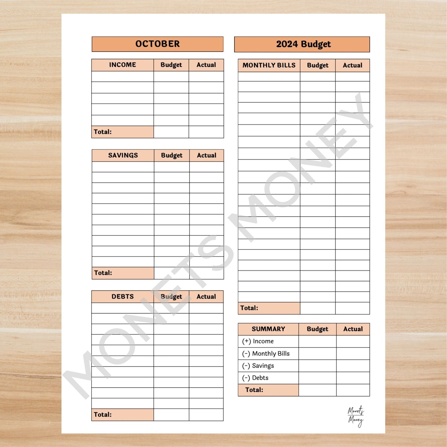 2024 October Budget Planner Kit | Budget Planner Printable