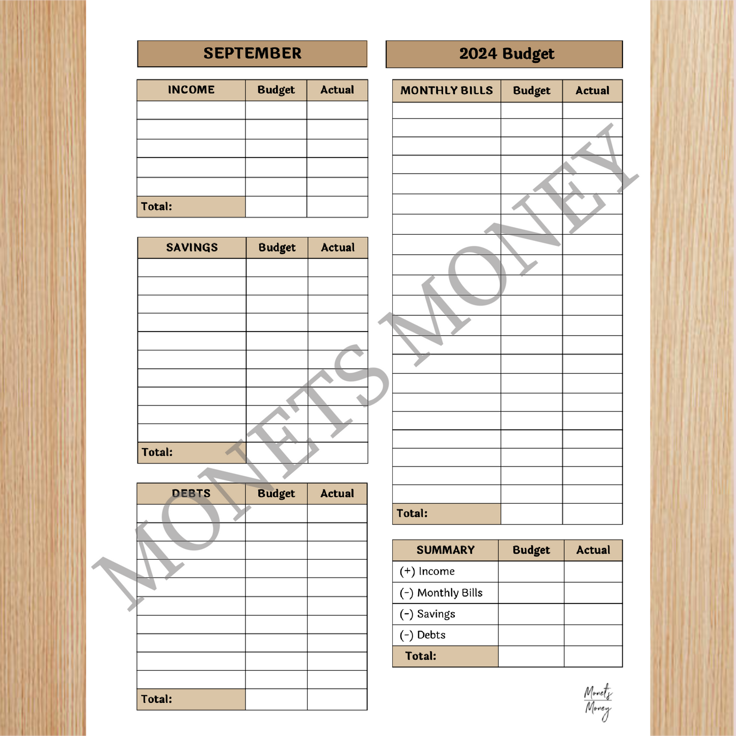 2024 September Budget Planner Kit | Budget Planner Printable