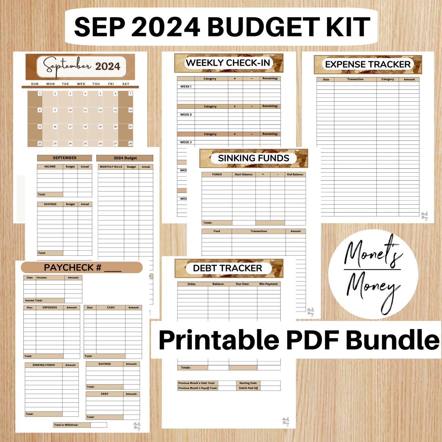 6 Month July-December 2024 Budget Planner Kit | Budget Planner Printable