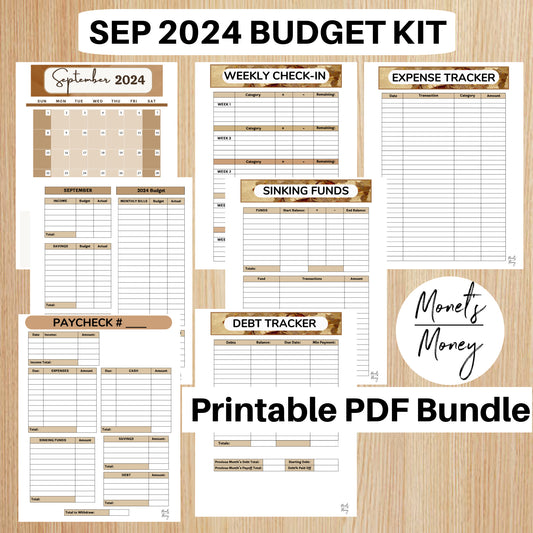 2024 September Budget Planner Kit | Budget Planner Printable
