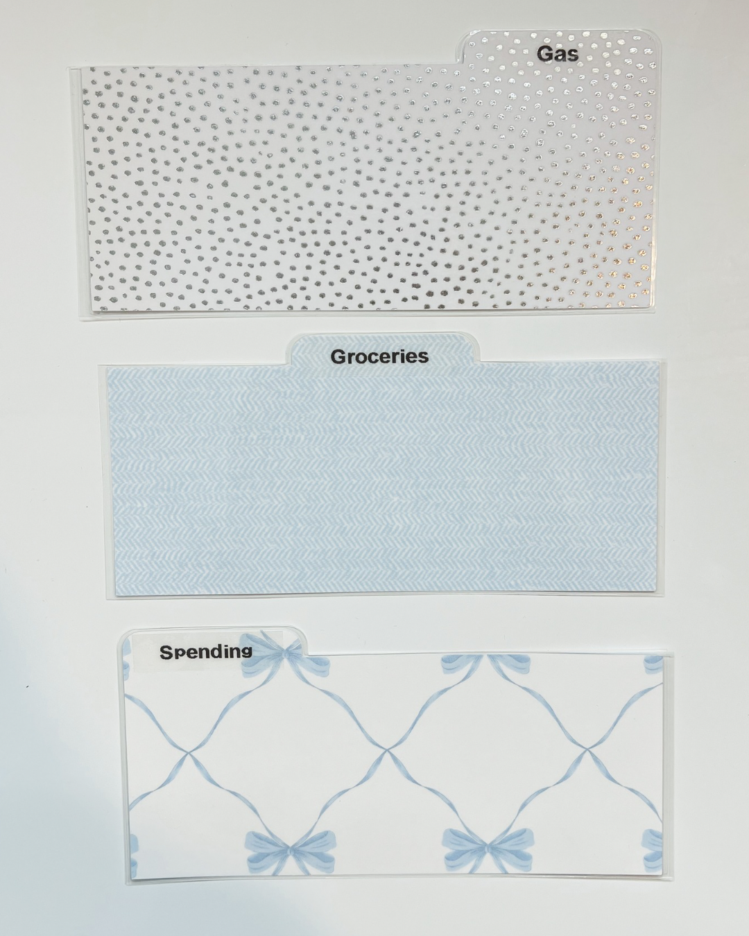 Laminated Cash Divider | Set of 3 | Blue Ribbon