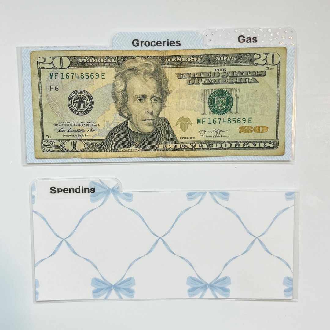 Laminated Cash Divider | Set of 3 | Blue Ribbon