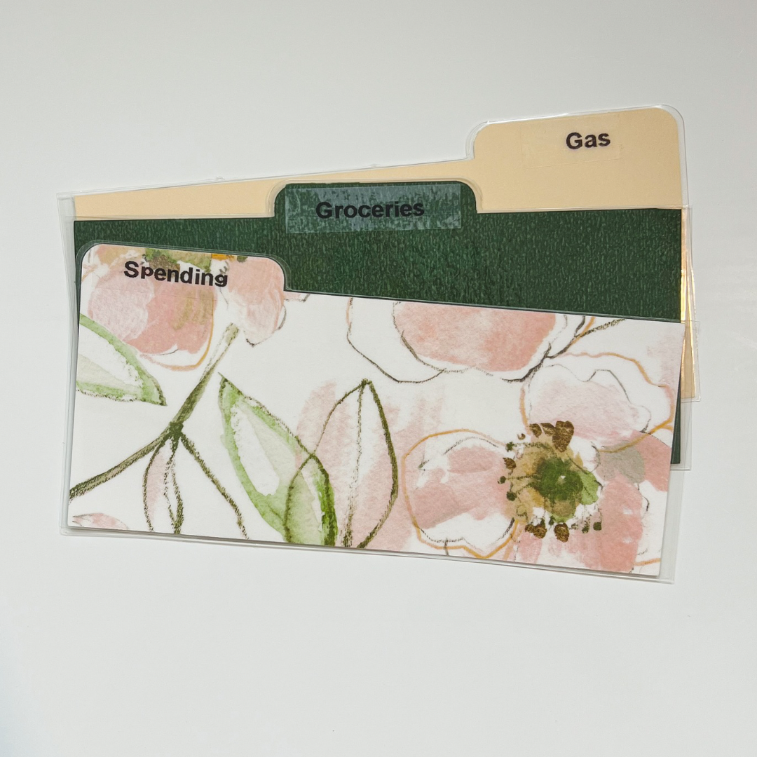 Laminated Cash Divider | Set of 3 | Pink Floral