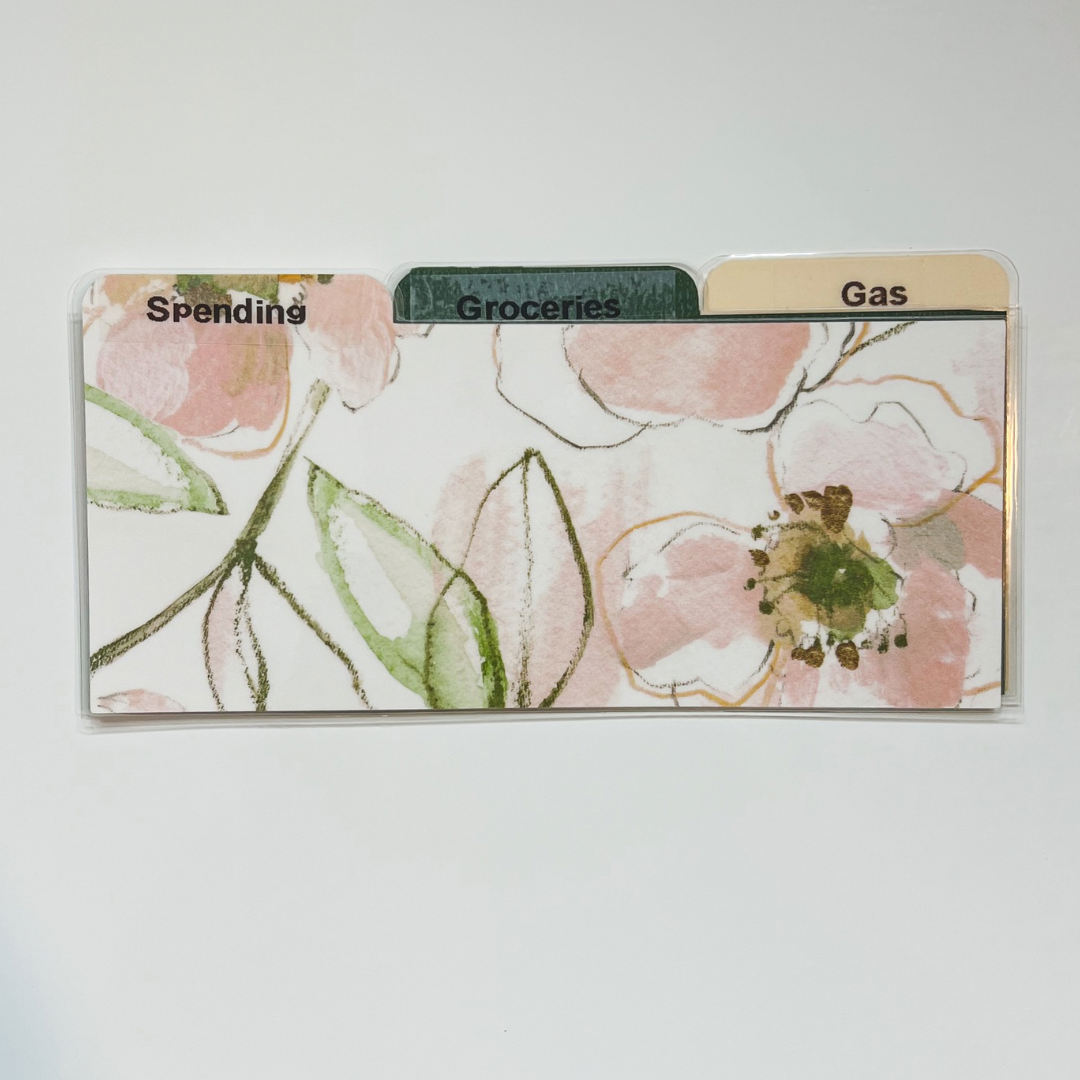 Laminated Cash Divider | Set of 3 | Pink Floral