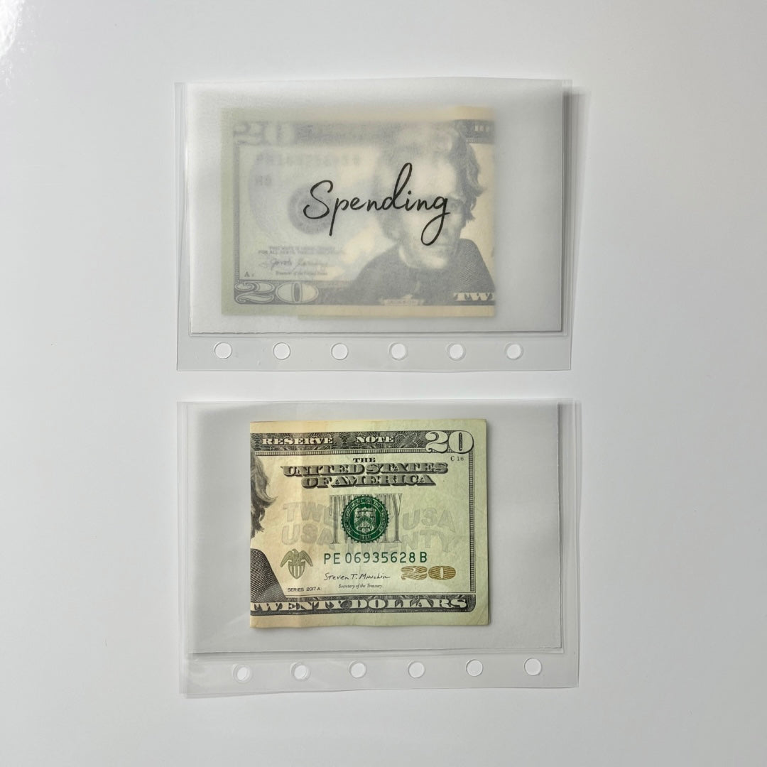 A7 Vellum Cash Envelopes | Laminated Mini Cash Envelopes | Custom Cash Envelopes