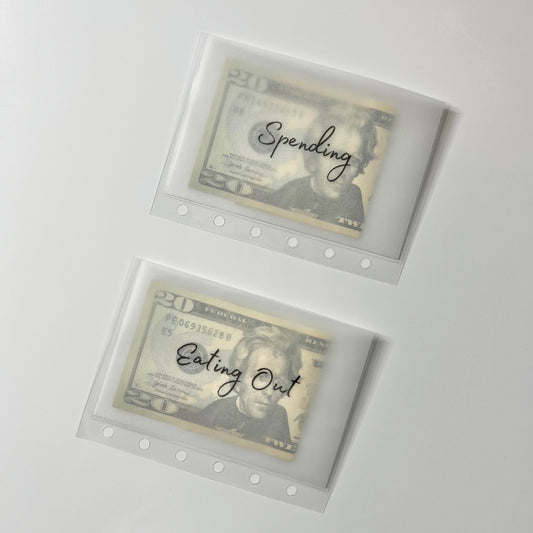 A7 Vellum Cash Envelopes | Laminated Mini Cash Envelopes | Custom Cash Envelopes